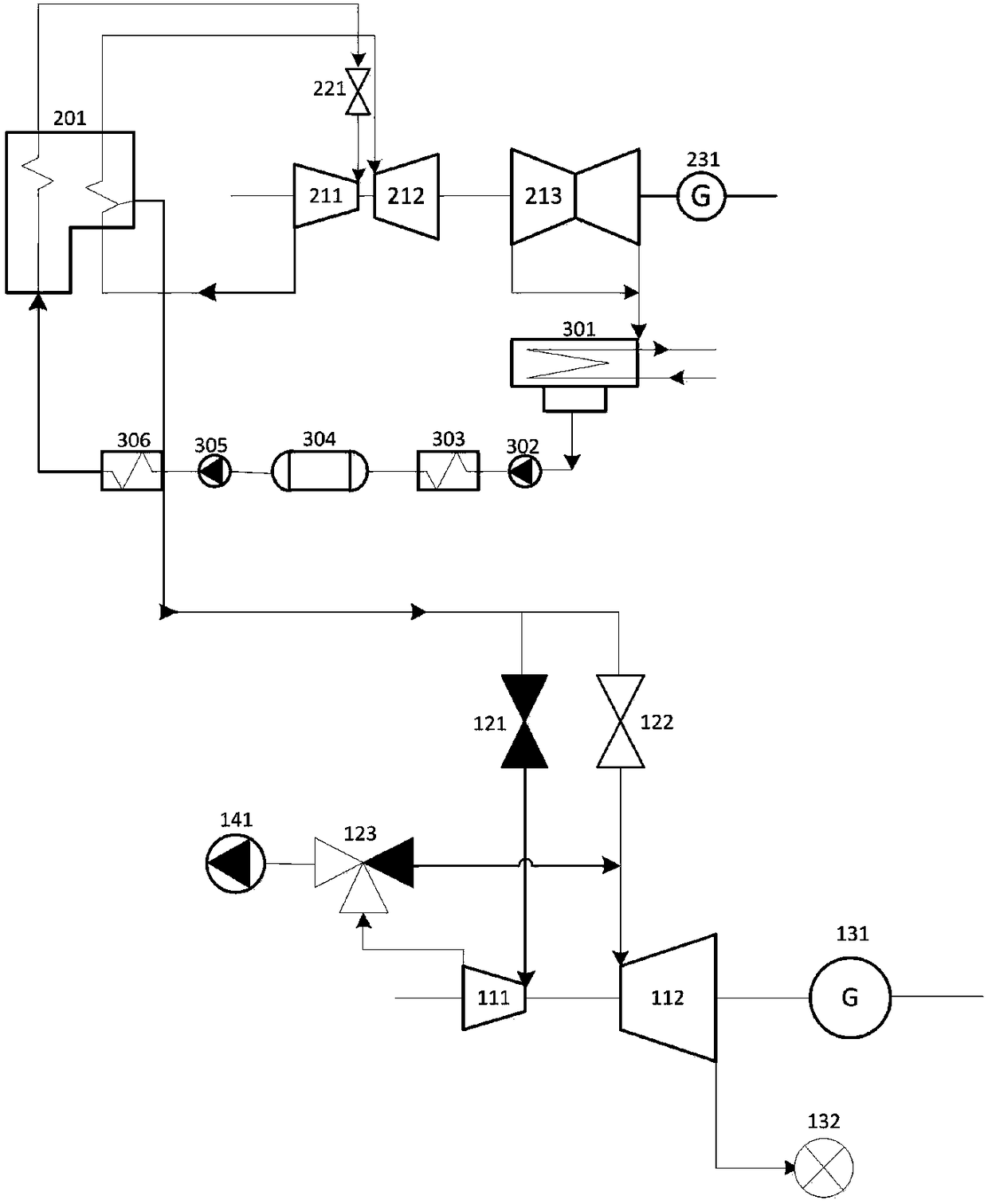 Novel bottom-mounted back pressure heat supply steam turbine and operation method thereof