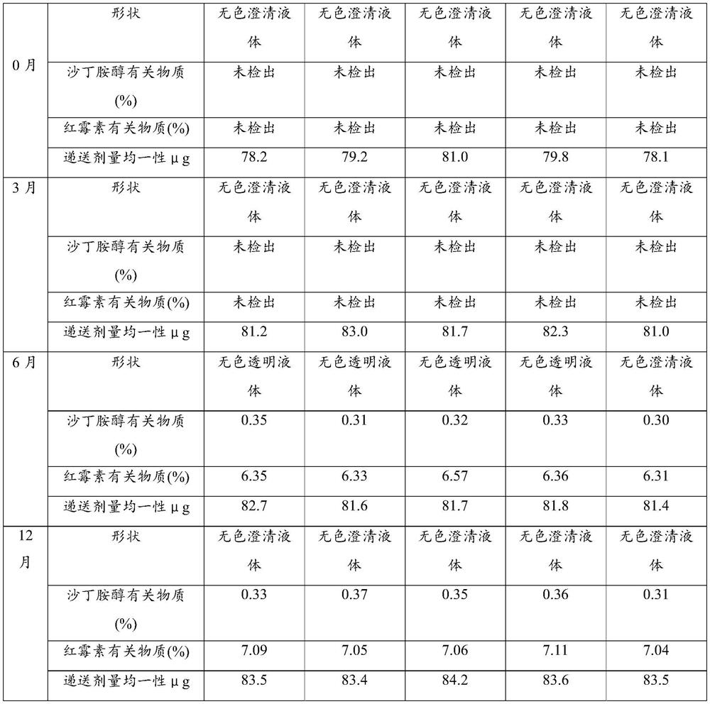 Salbutamol sulfate inhalation preparation and preparation method thereof