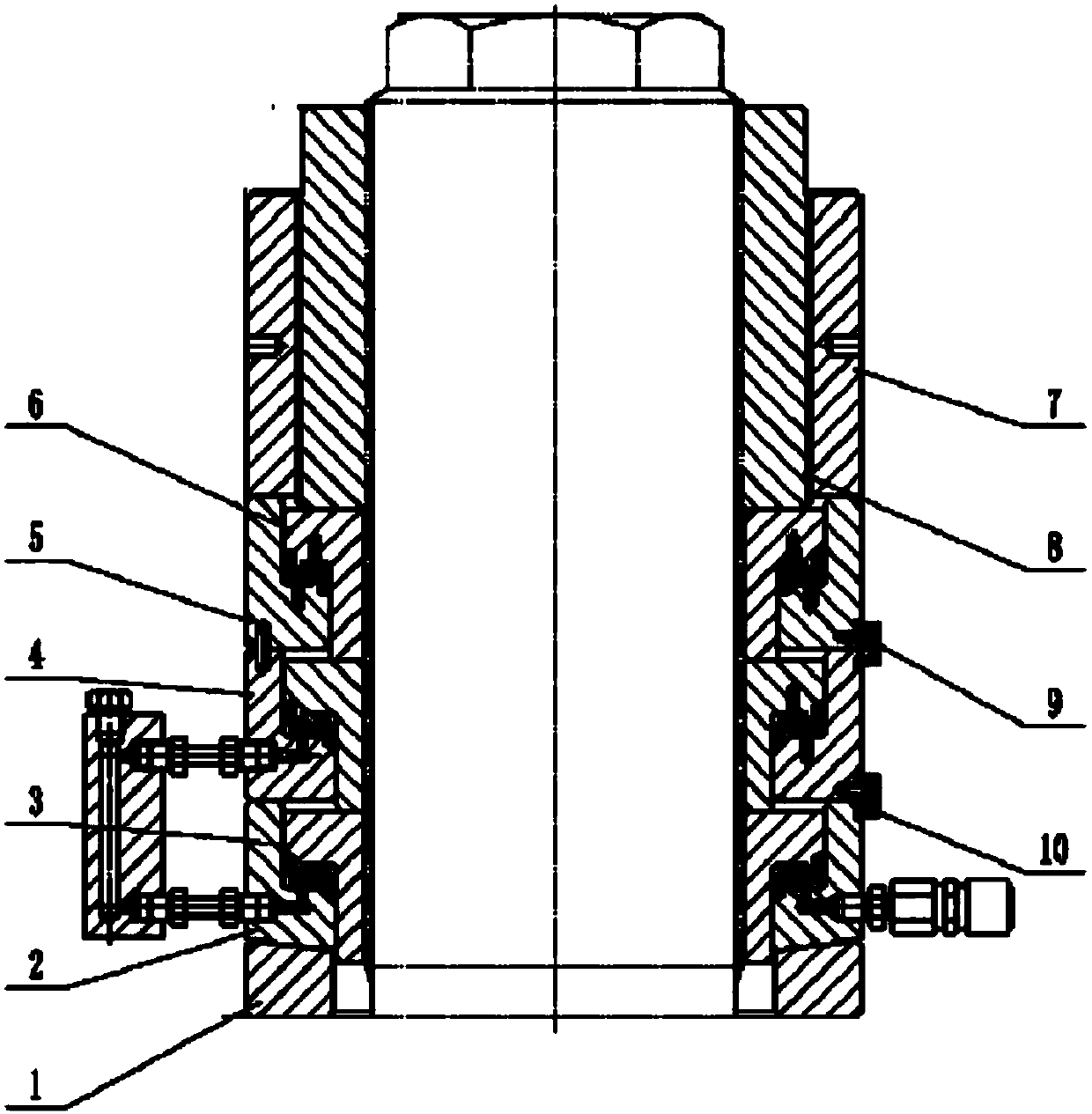 Hydraulic nut for reactor pressure vessel