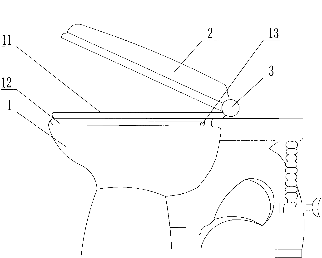 Seat side automatic spray-washing type toilet