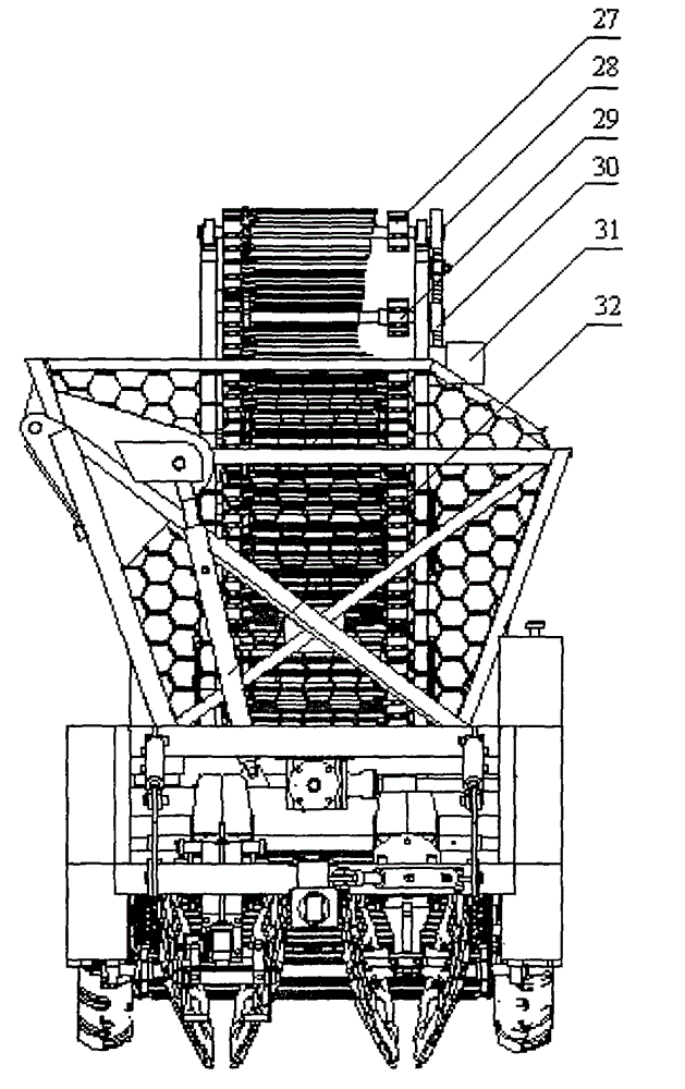 Combine harvester of beet