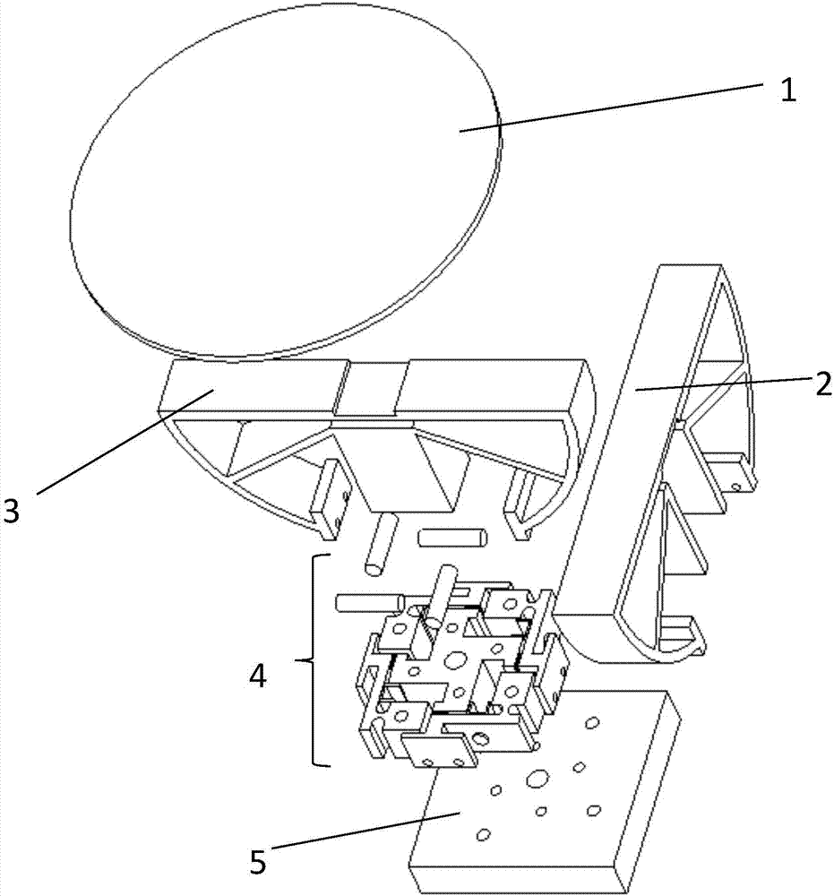 Two-dimensional quick deflection reflection mirror and working method thereof