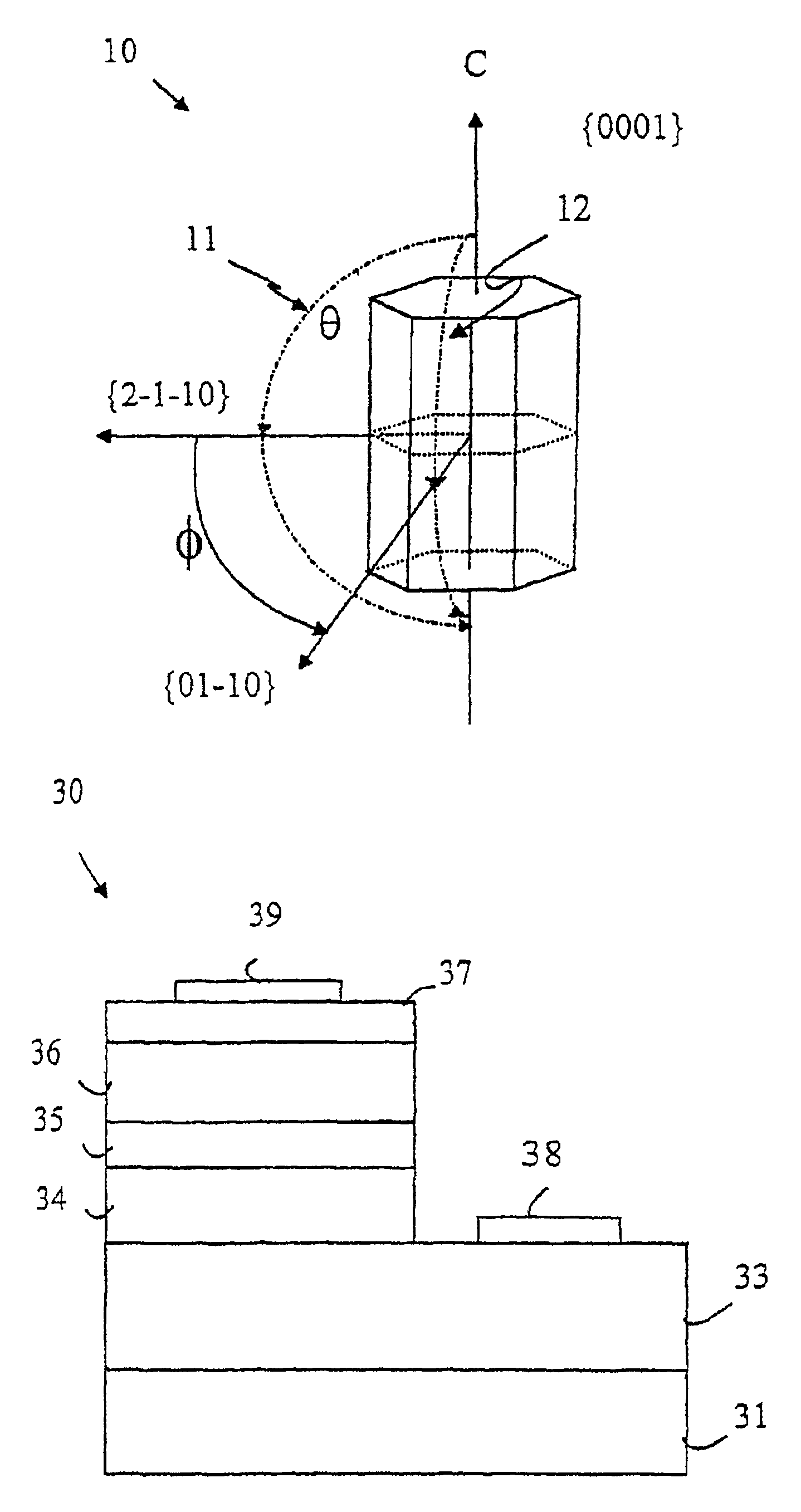 Nitride semiconductor device with reduced polarization fields