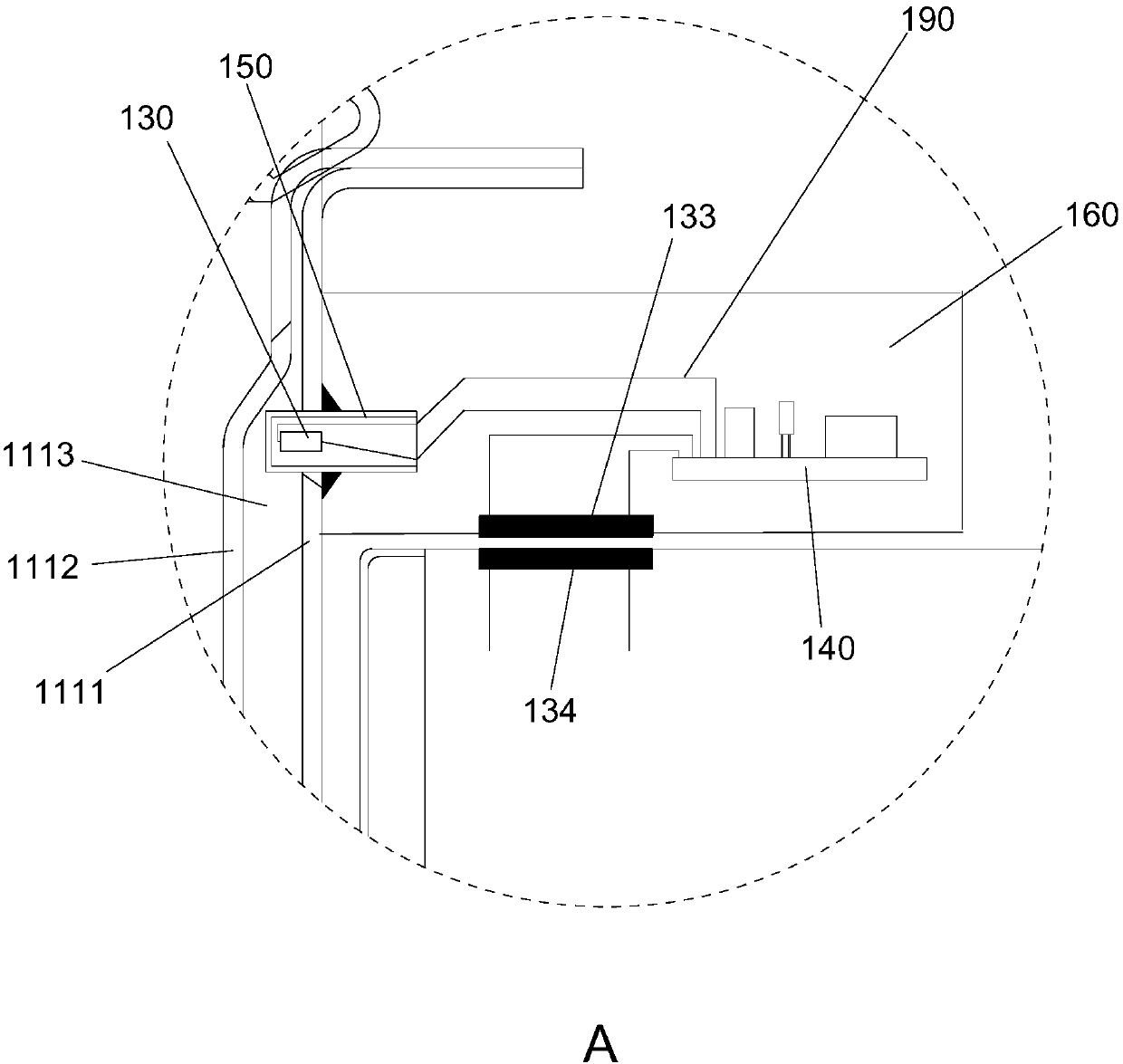 Temperature sensing device and cooking utensil