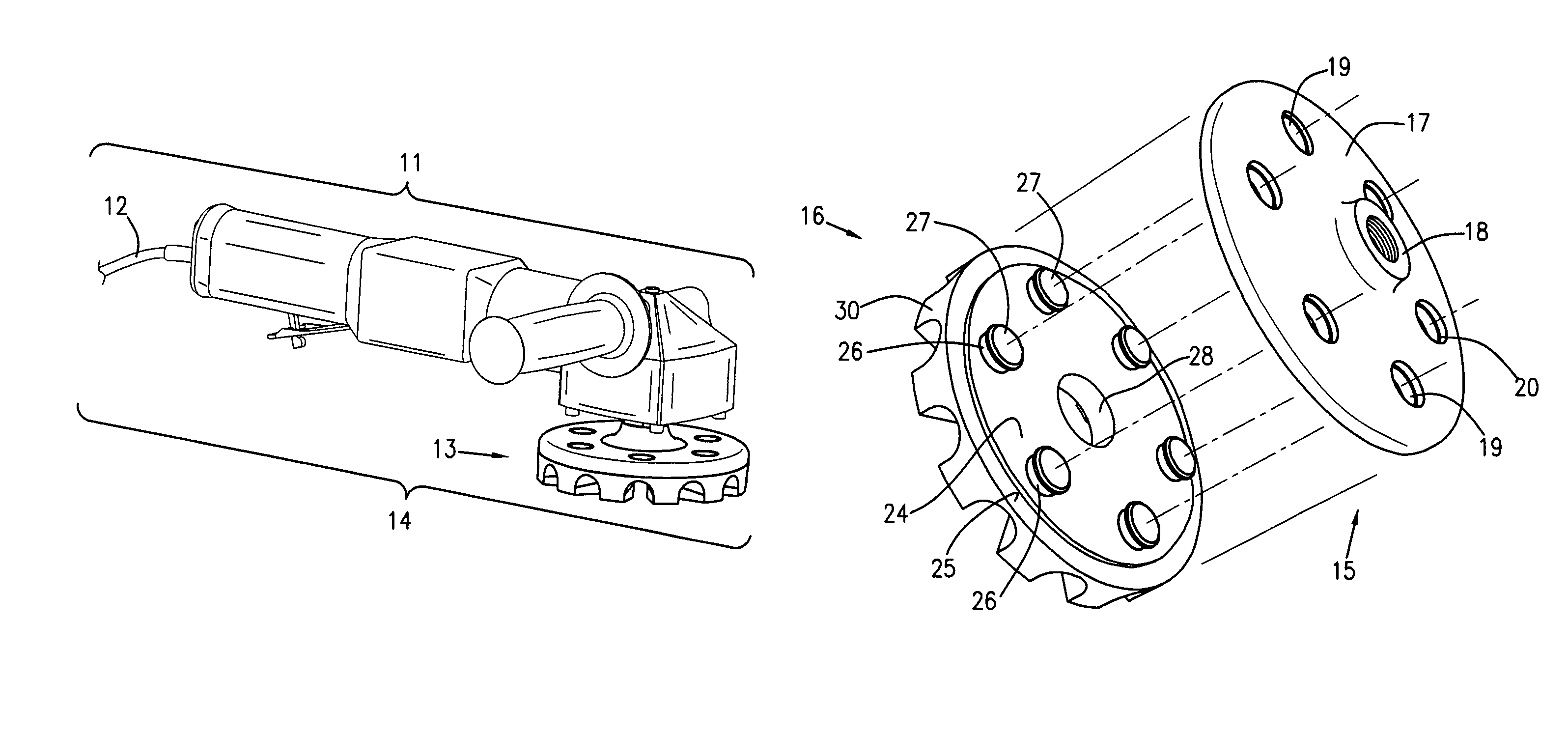 Eraser assembly for a rotary tool