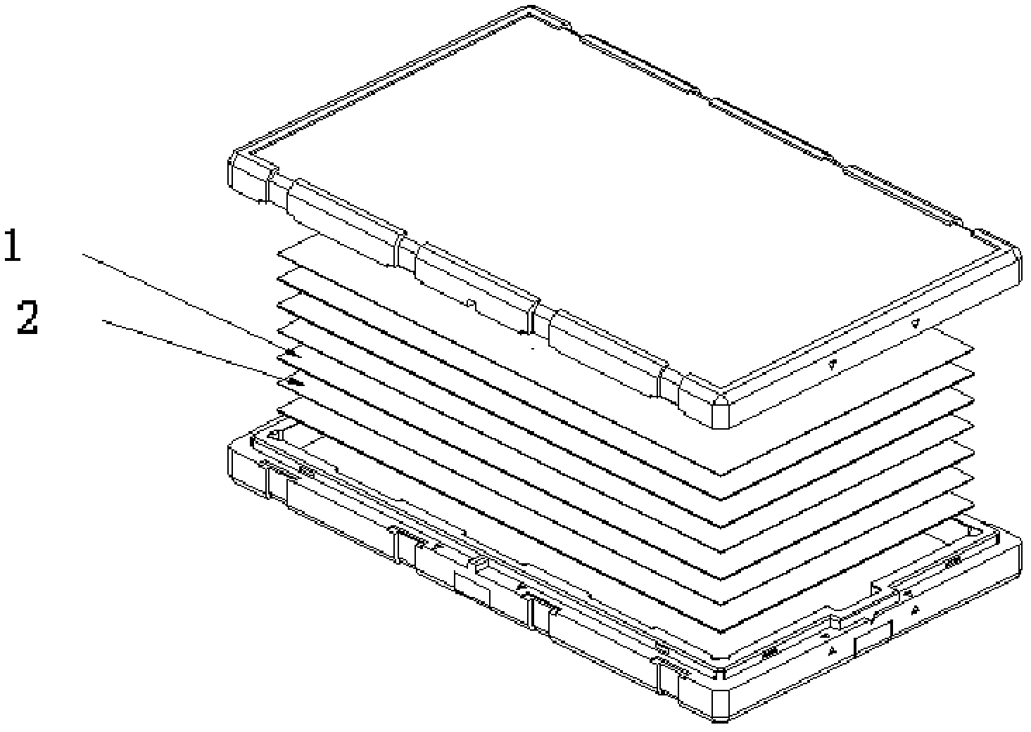 Buffer plate convenient for sucker to pick in a suction manner and glass transfer package