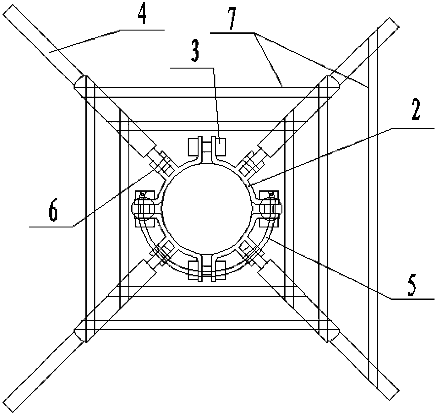 Support frame for climbing electric pole