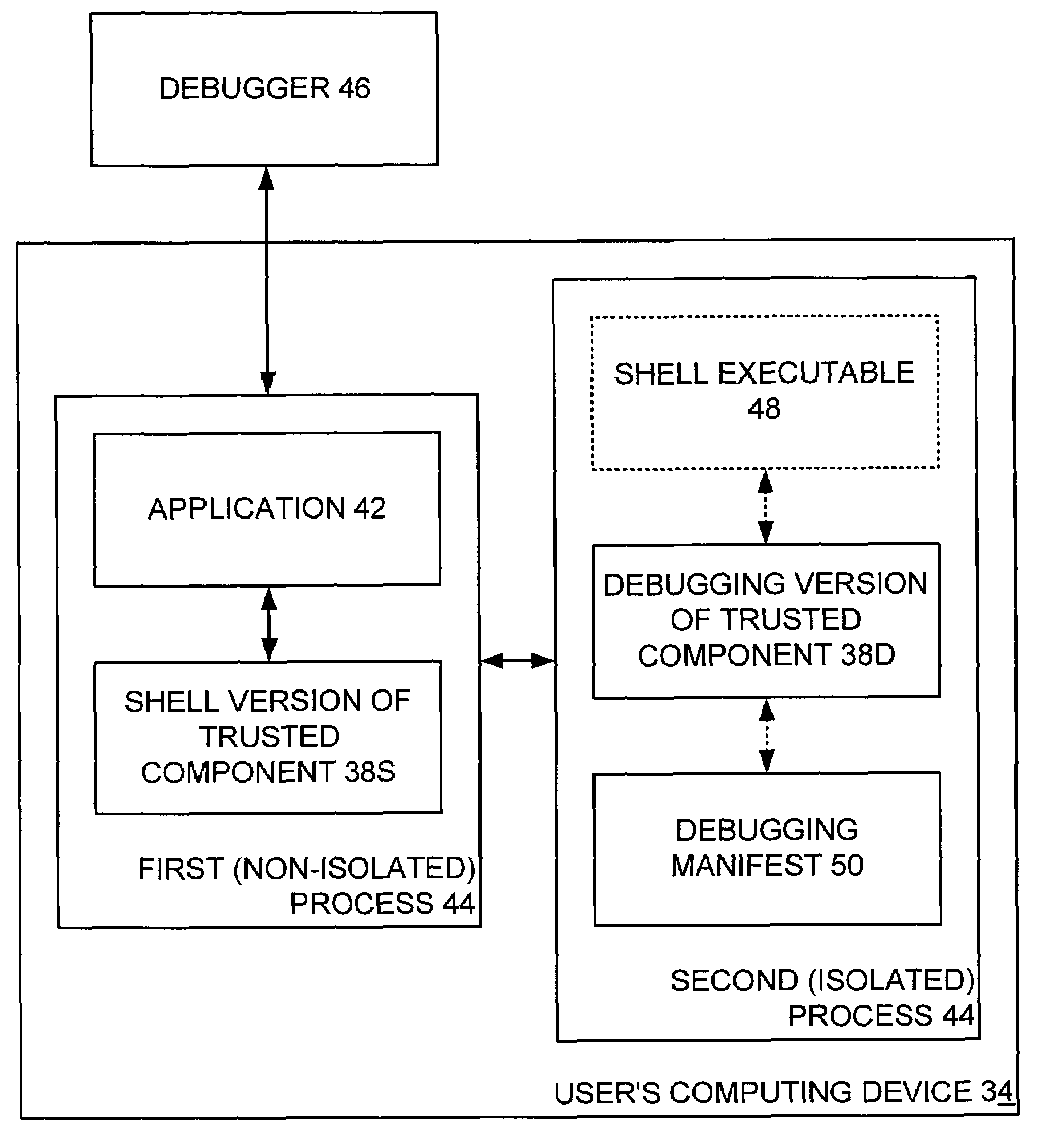 Debugging an application that employs rights-managed content