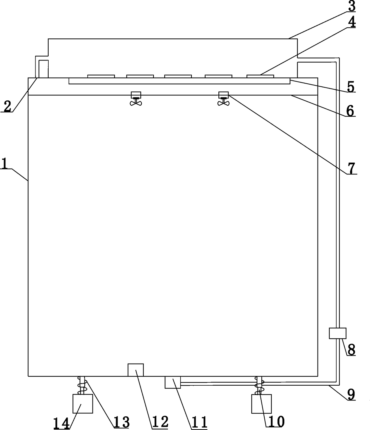 Cooling dehumidifying electrical cabinet based on semiconductor cooler