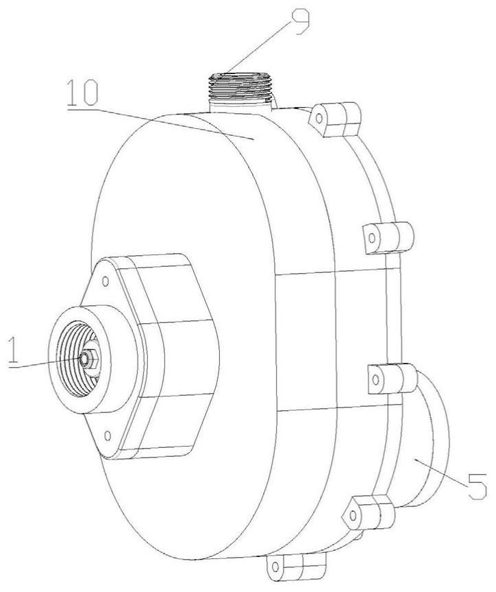 Direct-current permanent magnet type self-absorption composite shield pump with gas-liquid mixing cavity