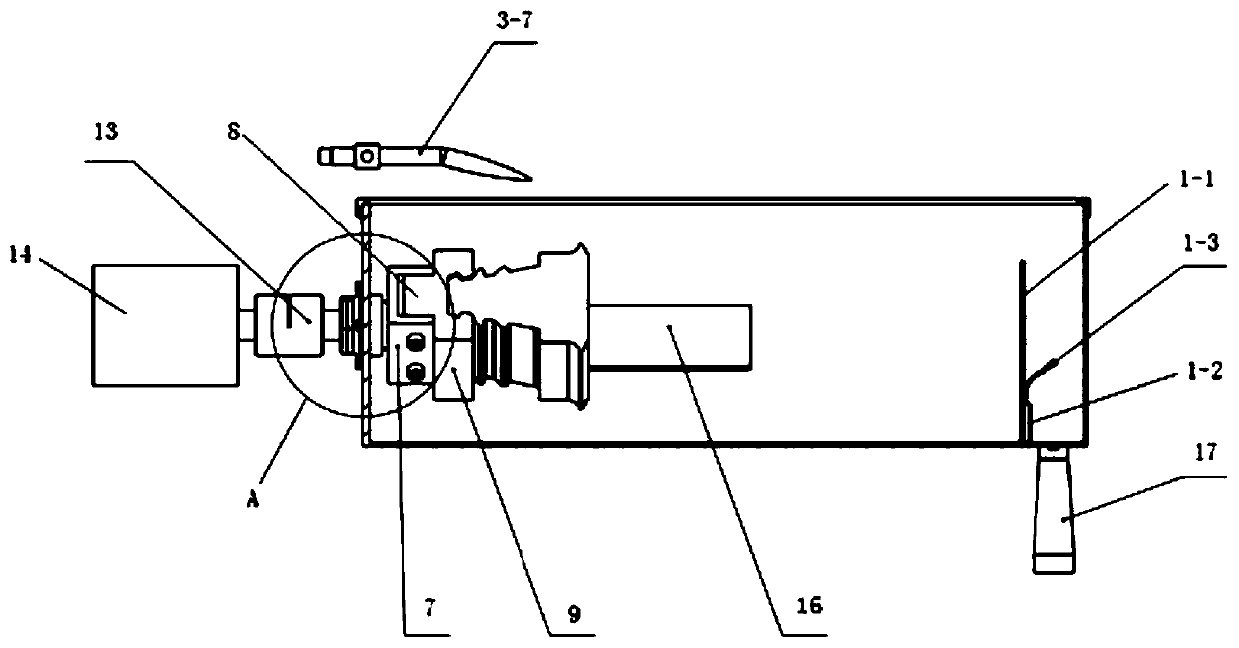 Aviation engine blade film hole processing device and working method