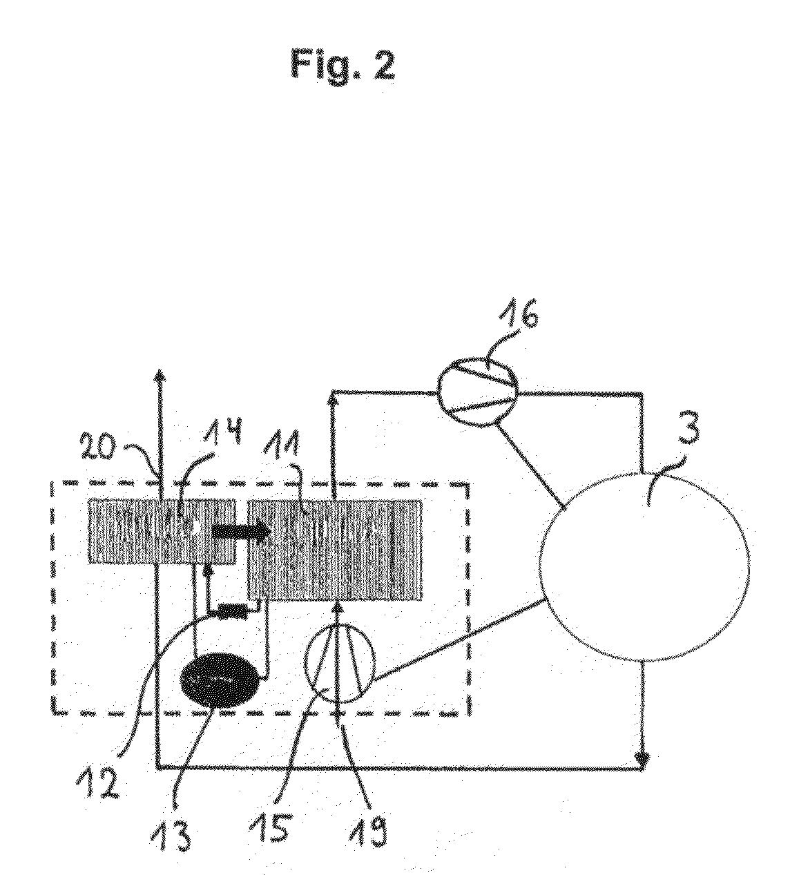 Exhaust air dryer with a heat pump and a first fan