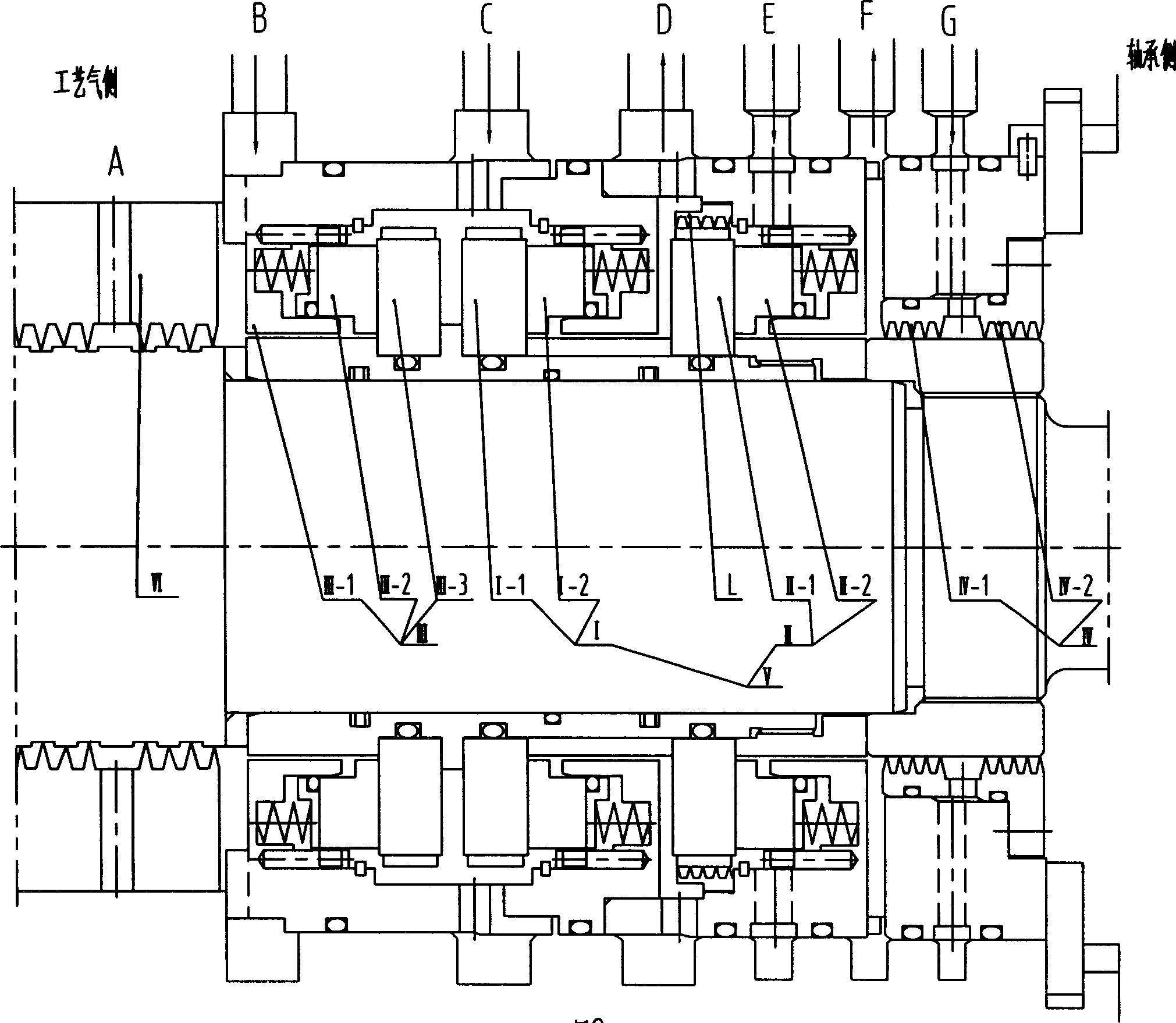 Dry gas sealer for compressor with low inlet pressure and liquid-carrying medium