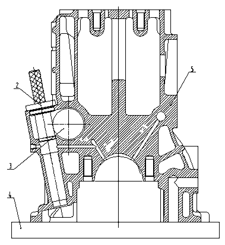 Detection tool assembly for detecting interference of cam shaft hole and engine oil pump hole of diesel engine cylinder body