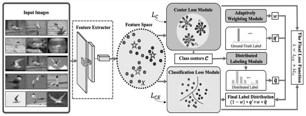 Fine-grained image recognition algorithm for distributed labels based on inter-class similarity