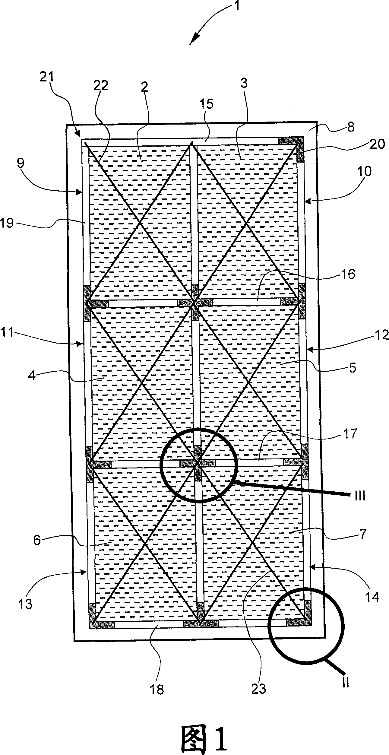 Sound-absorbing element for transport means, in particular for aircraft