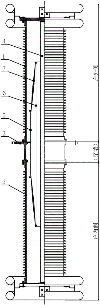 Ultra high voltage SF6 gas-insulated wall feed-through sleeve