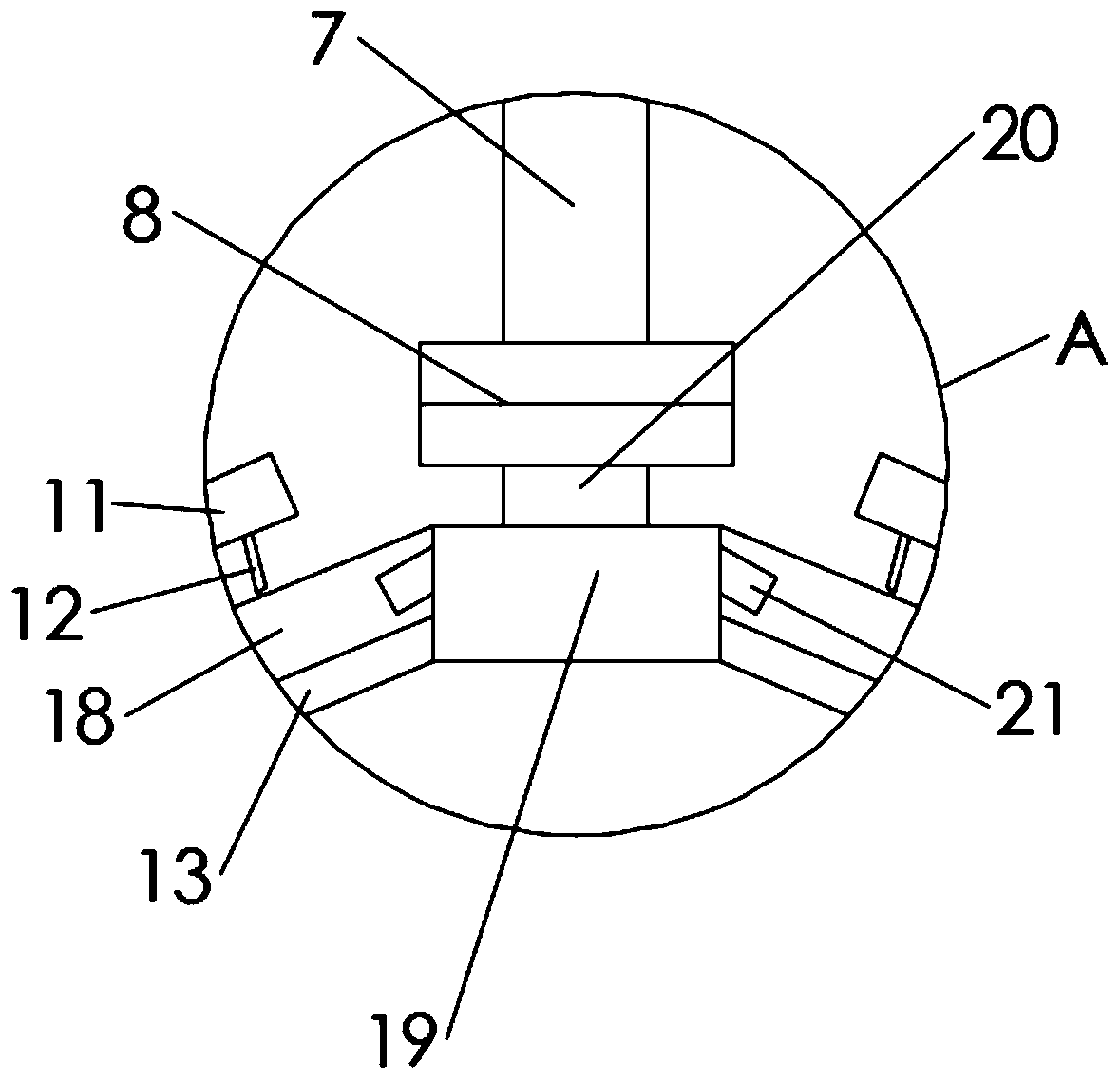 Domestic sewage treatment device with waste residue collecting function