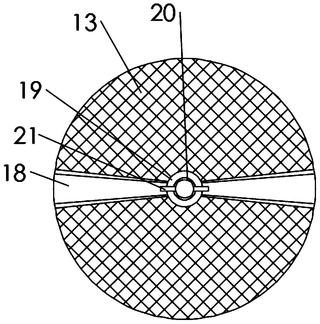 Domestic sewage treatment device with waste residue collecting function