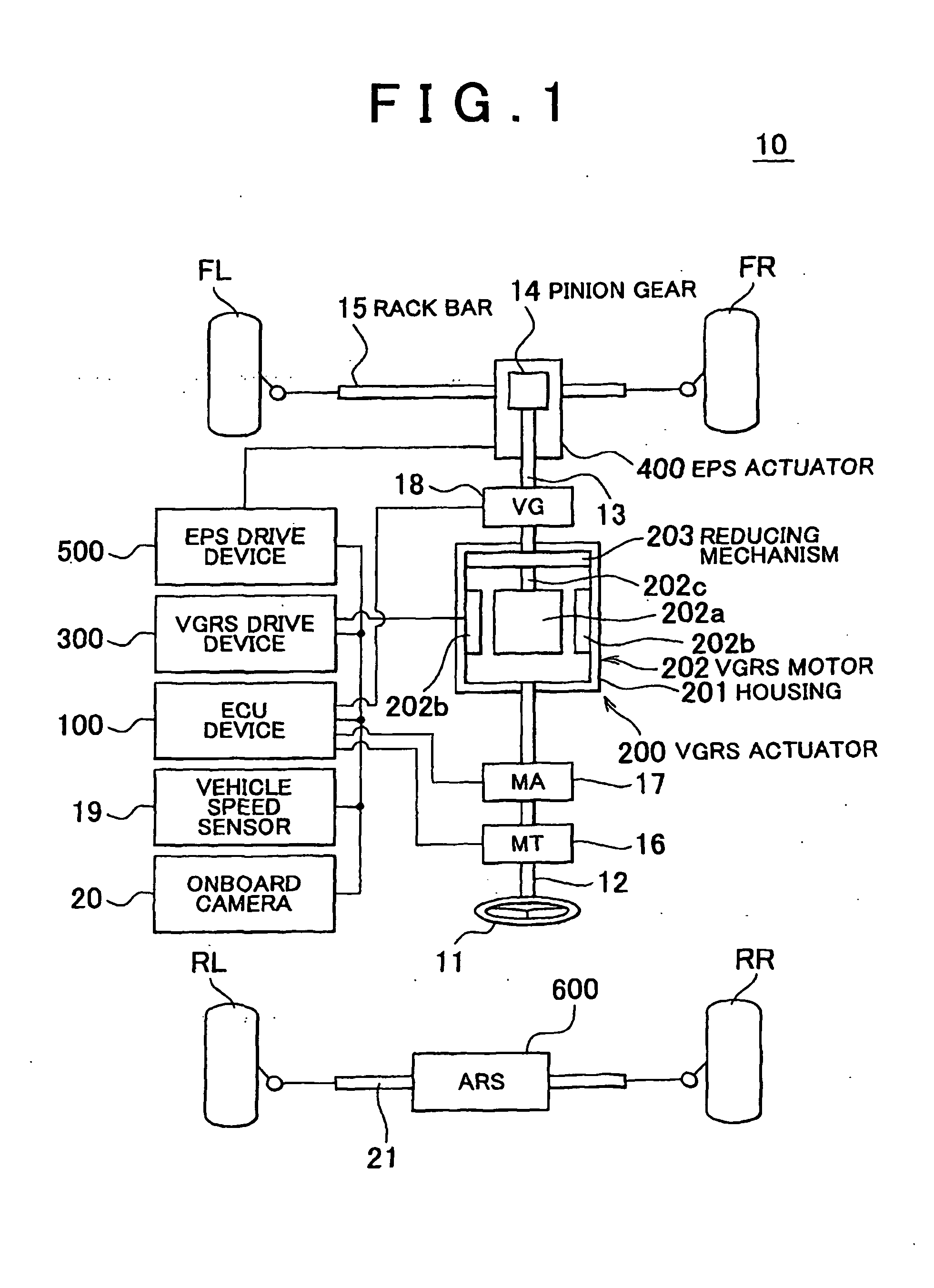 Control device and control method for vehicle