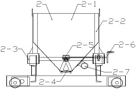 Concrete distributing machine for bridge floor