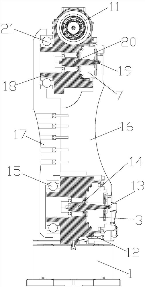 X-shaped large arm for laser cutting of industrial robot