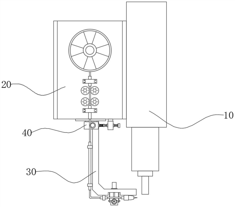 Laser welding machine head with automatic wire feeding function