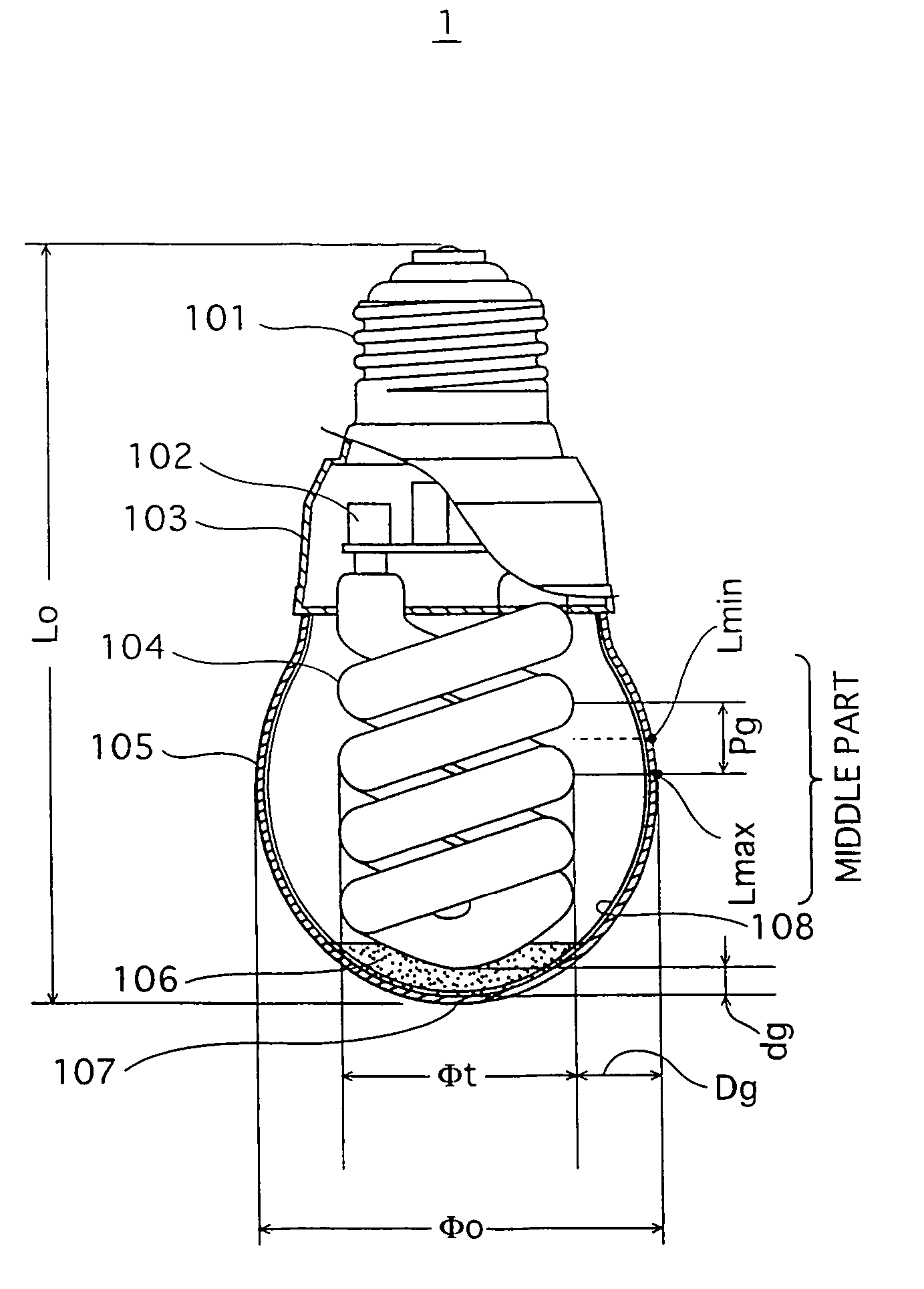 Compact self-ballasted fluorescent lamp, fluorescent lamp and helical glass tube