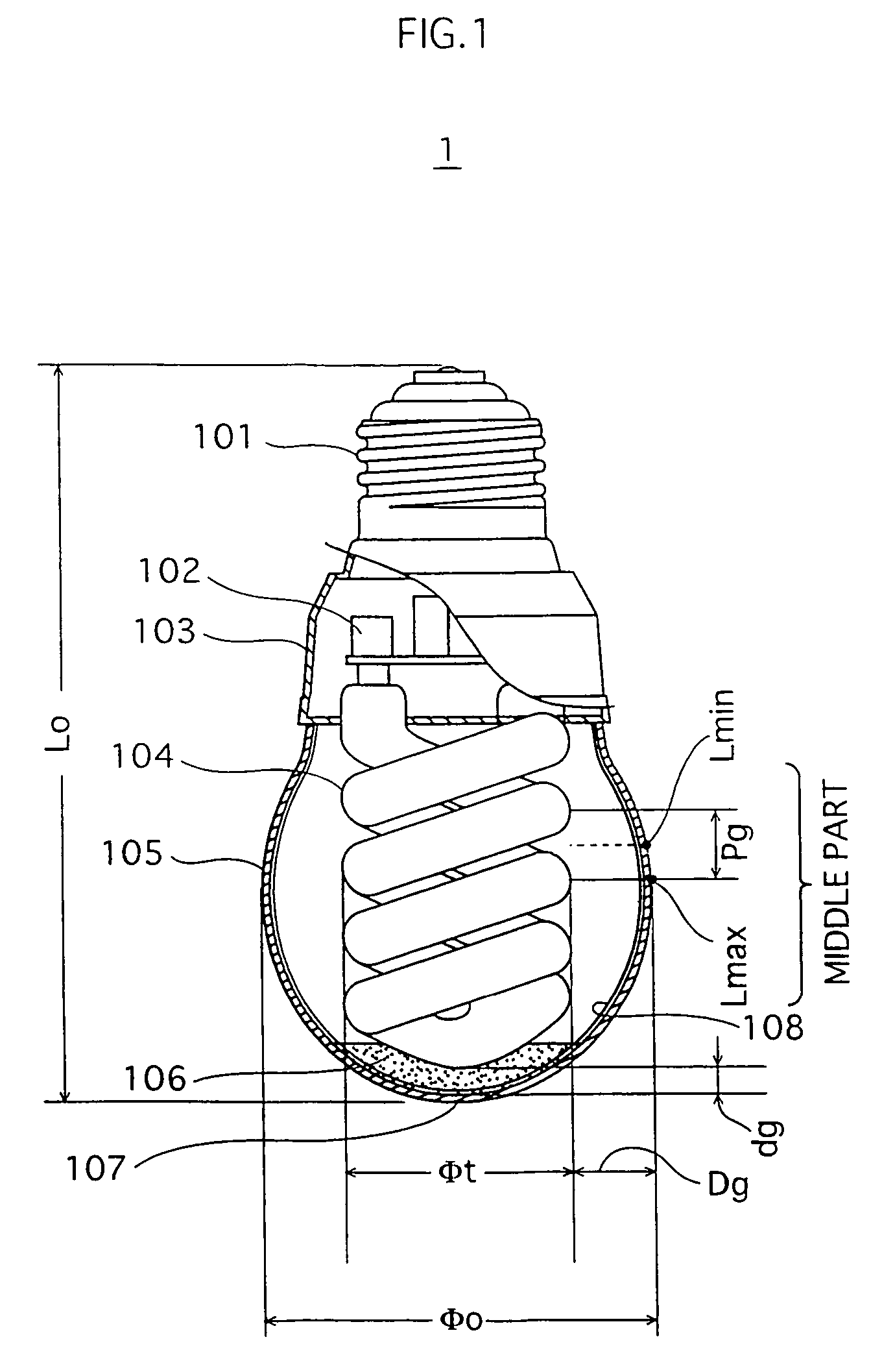 Compact self-ballasted fluorescent lamp, fluorescent lamp and helical glass tube