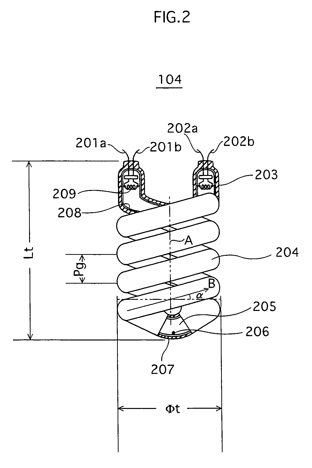 Compact self-ballasted fluorescent lamp, fluorescent lamp and helical glass tube