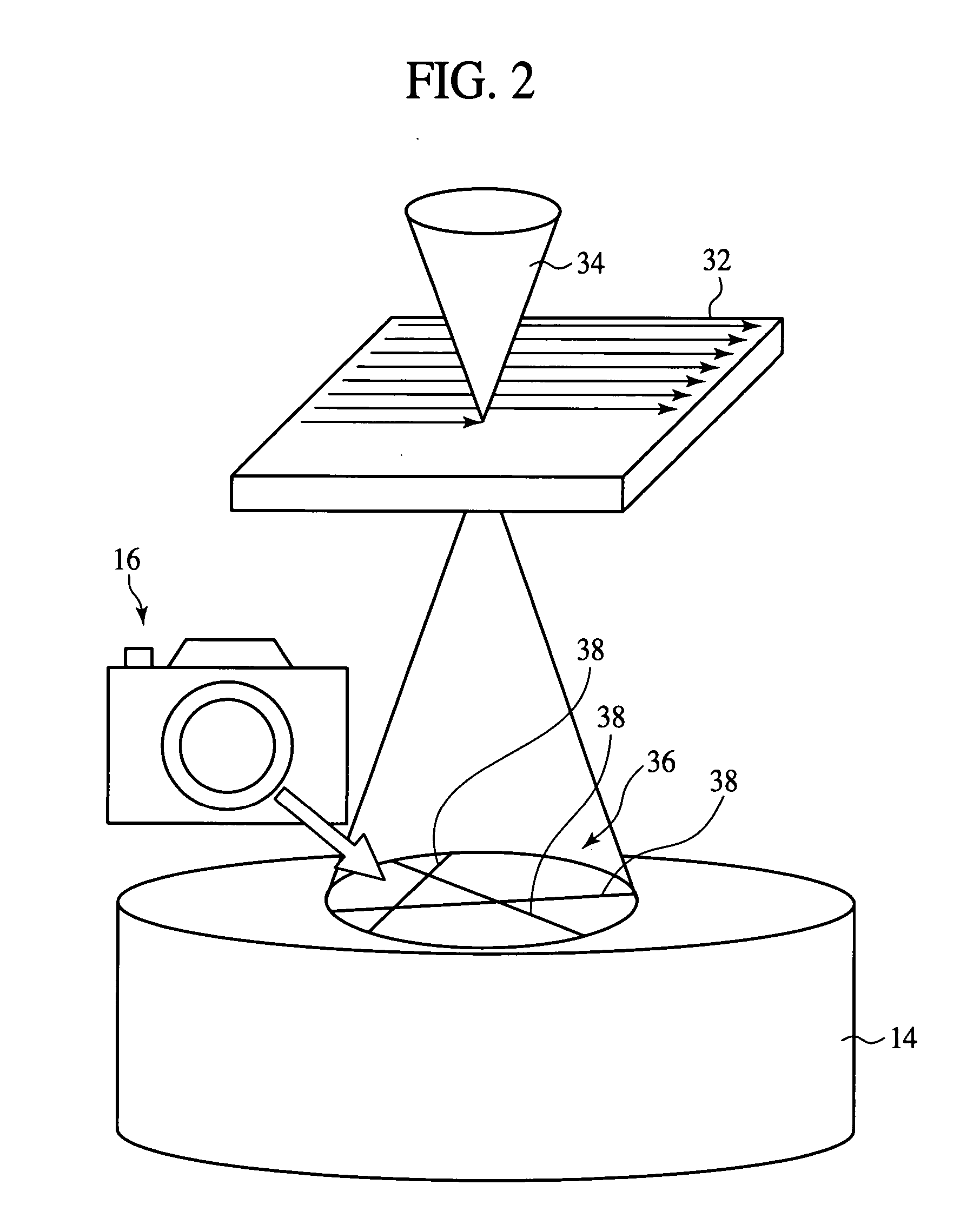 Lattice strain measuring system and method