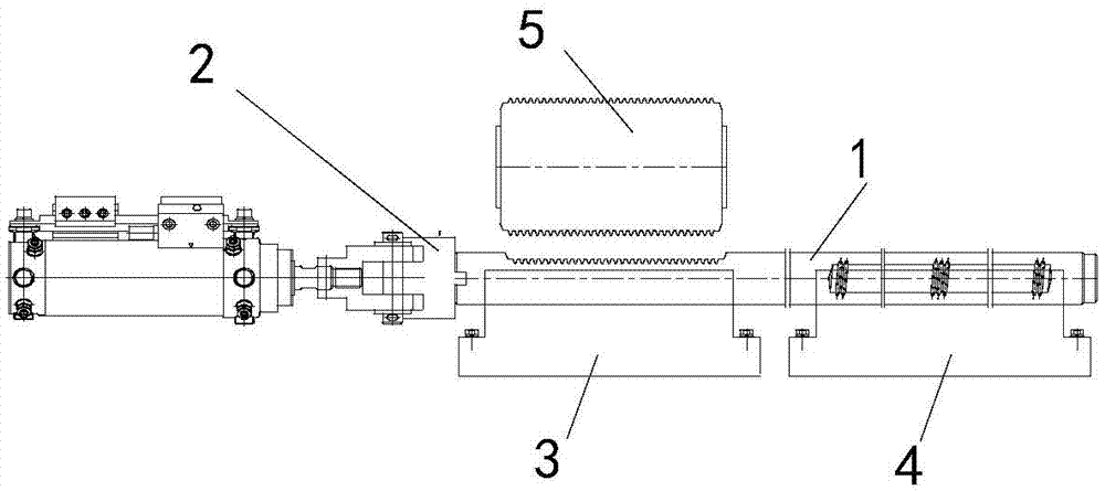 Machining method for rack of electric steering gear