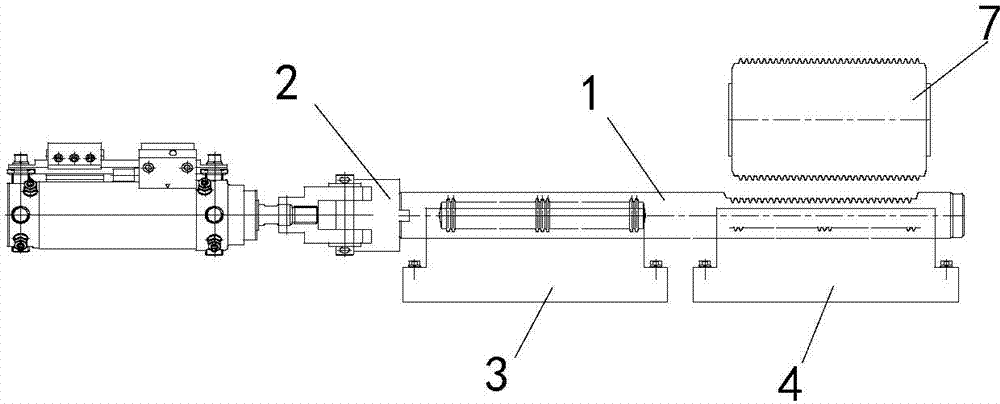 Machining method for rack of electric steering gear