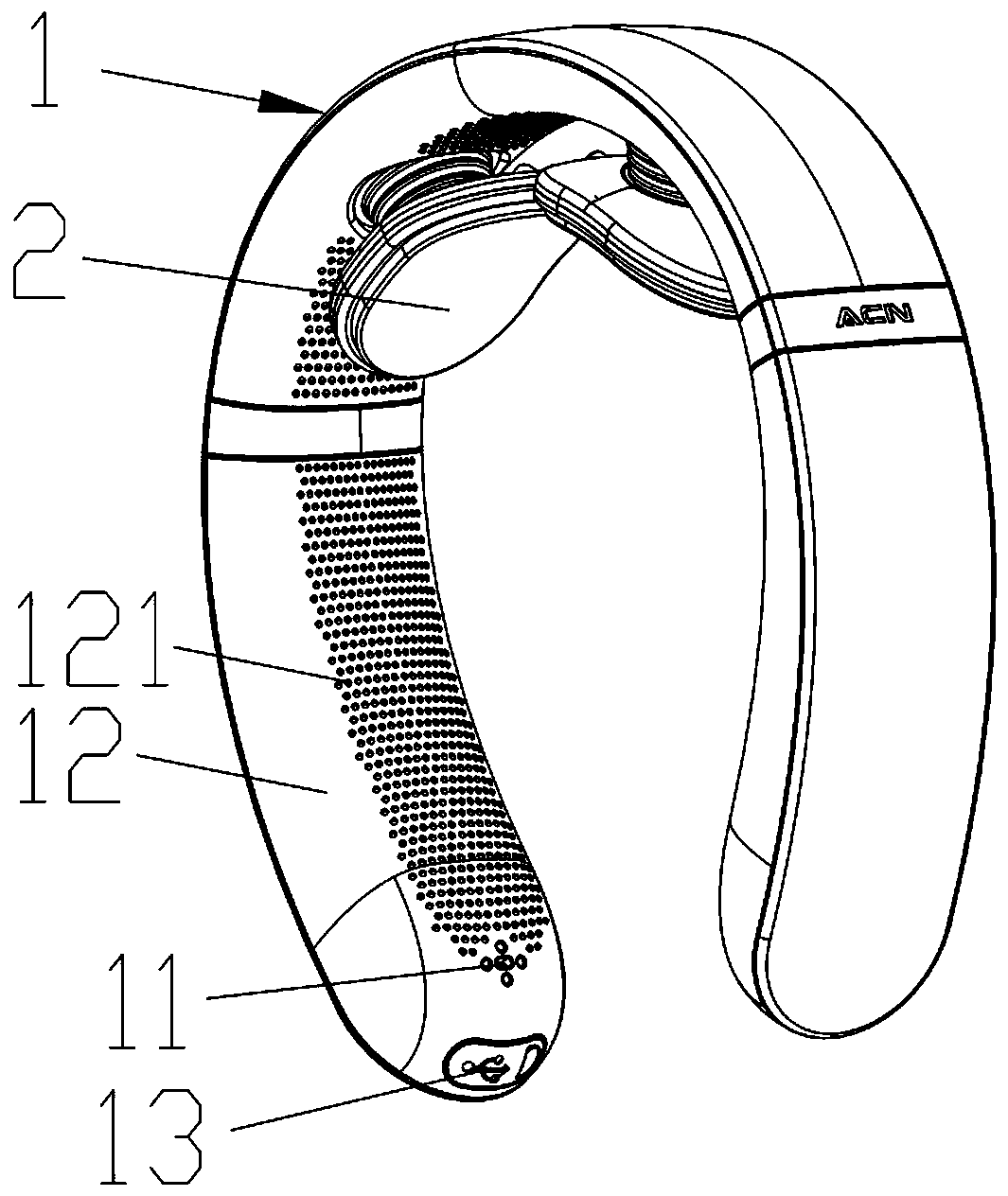 Anti-creeping pulse massage apparatus