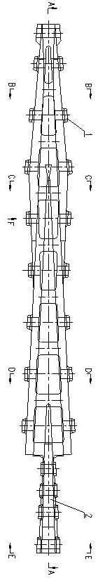 Embedded high manganese steel frog structure