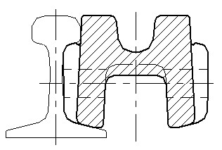 Embedded high manganese steel frog structure