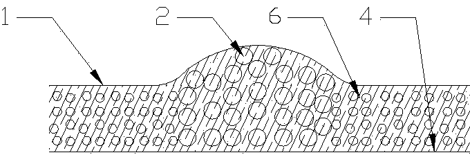 Absorbing core for treating excrement and manufacturing method for absorbing core