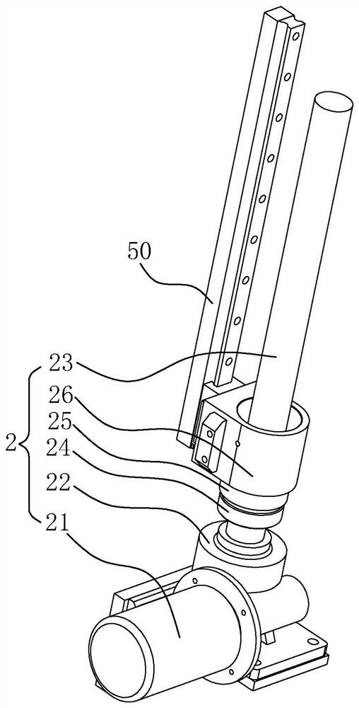 Auxiliary furnace chamber lifting and rotating device for single crystal furnace