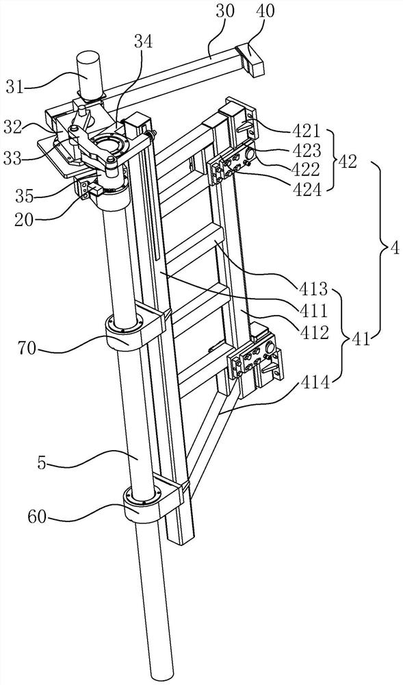 Auxiliary furnace chamber lifting and rotating device for single crystal furnace