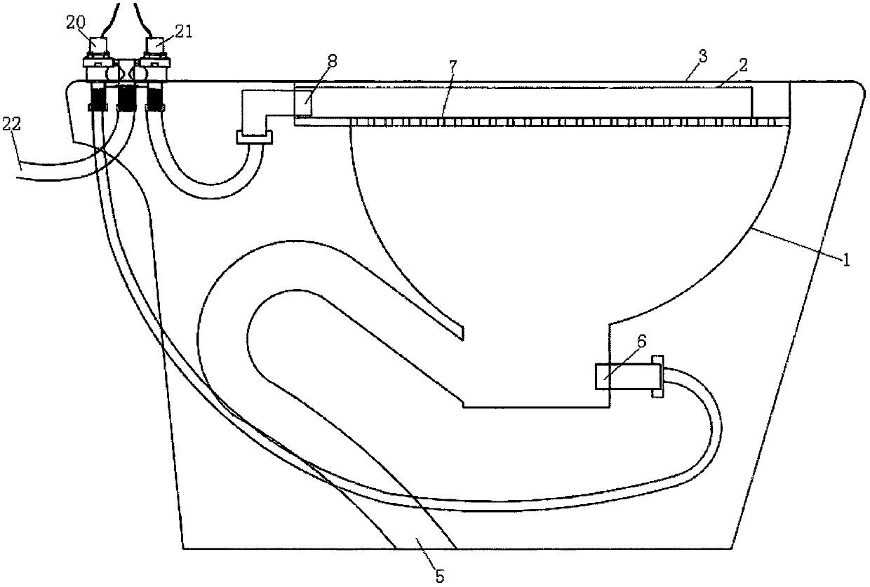 Intelligent closestool free of water tank