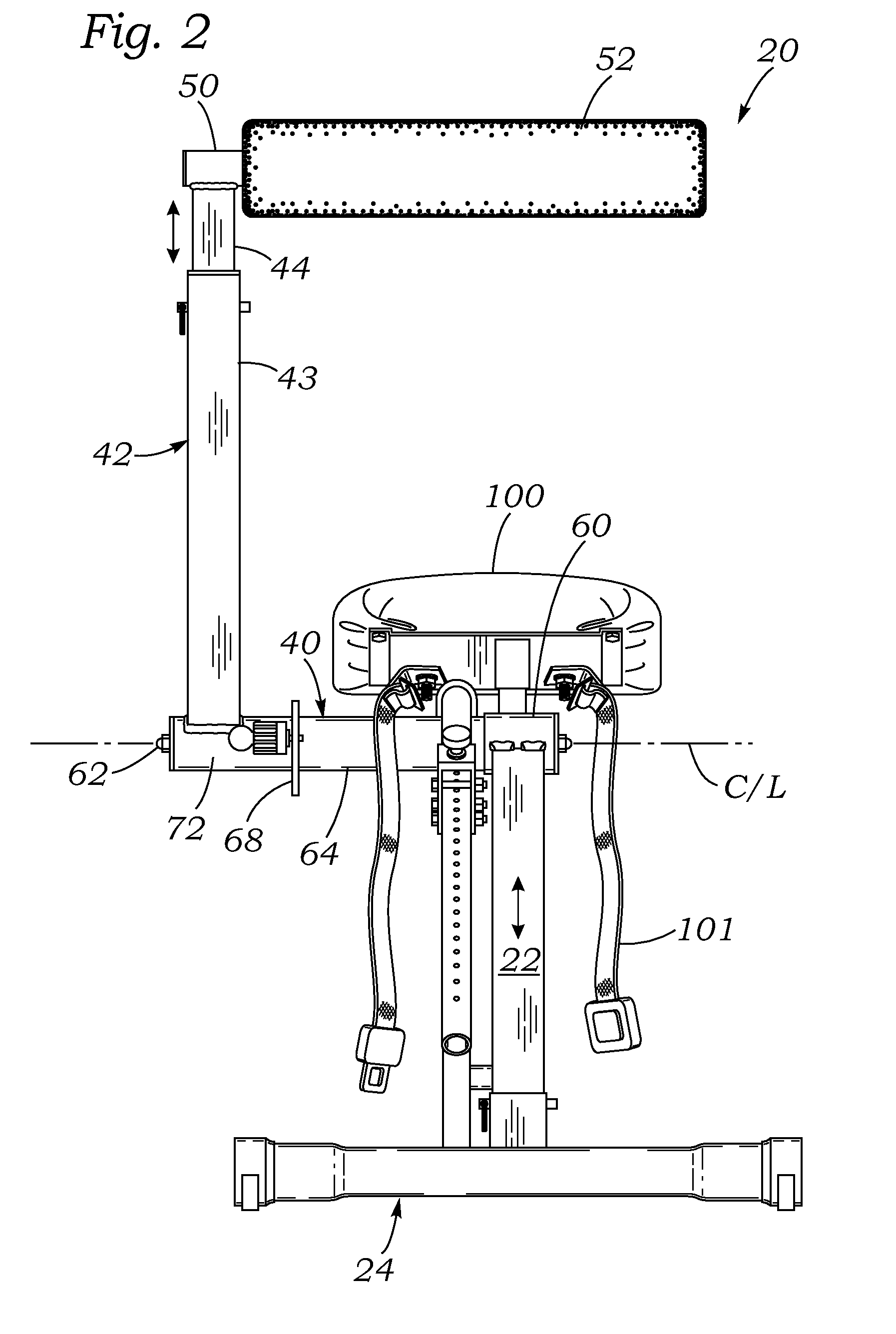 Core exercising machine