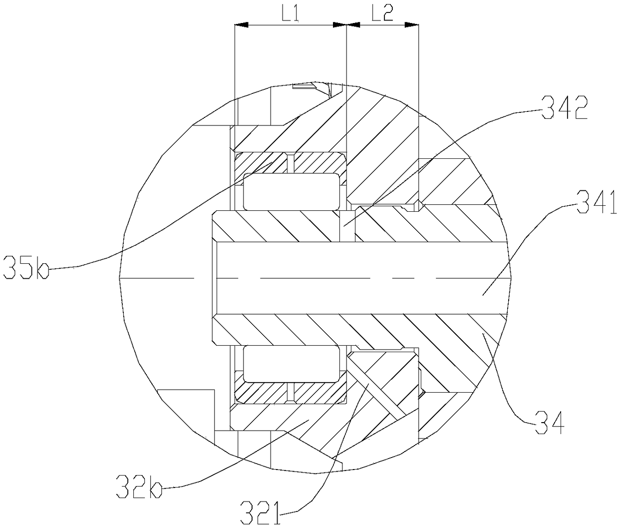 Low back pressure horizontal compressor and refrigeration system