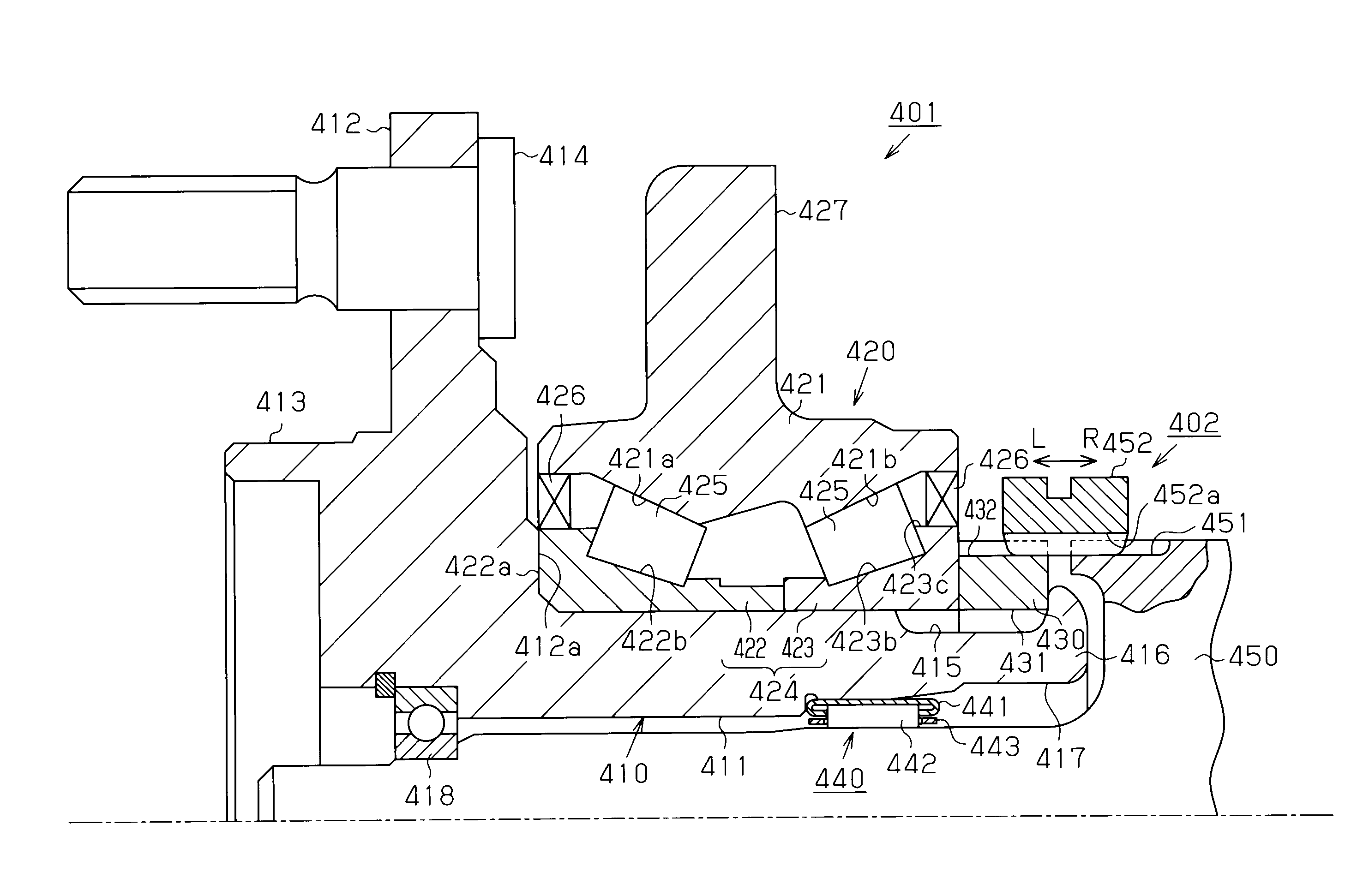 Bearing device for wheel