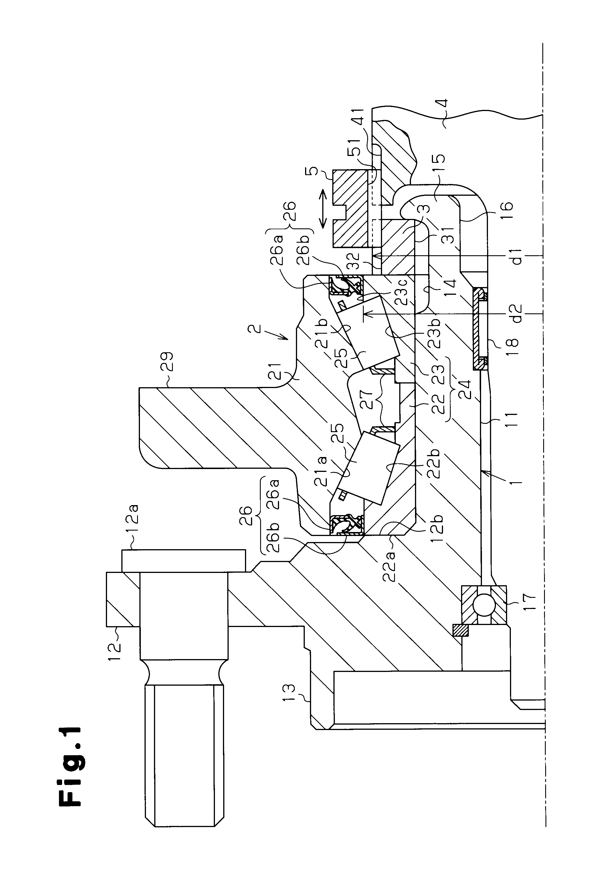 Bearing device for wheel