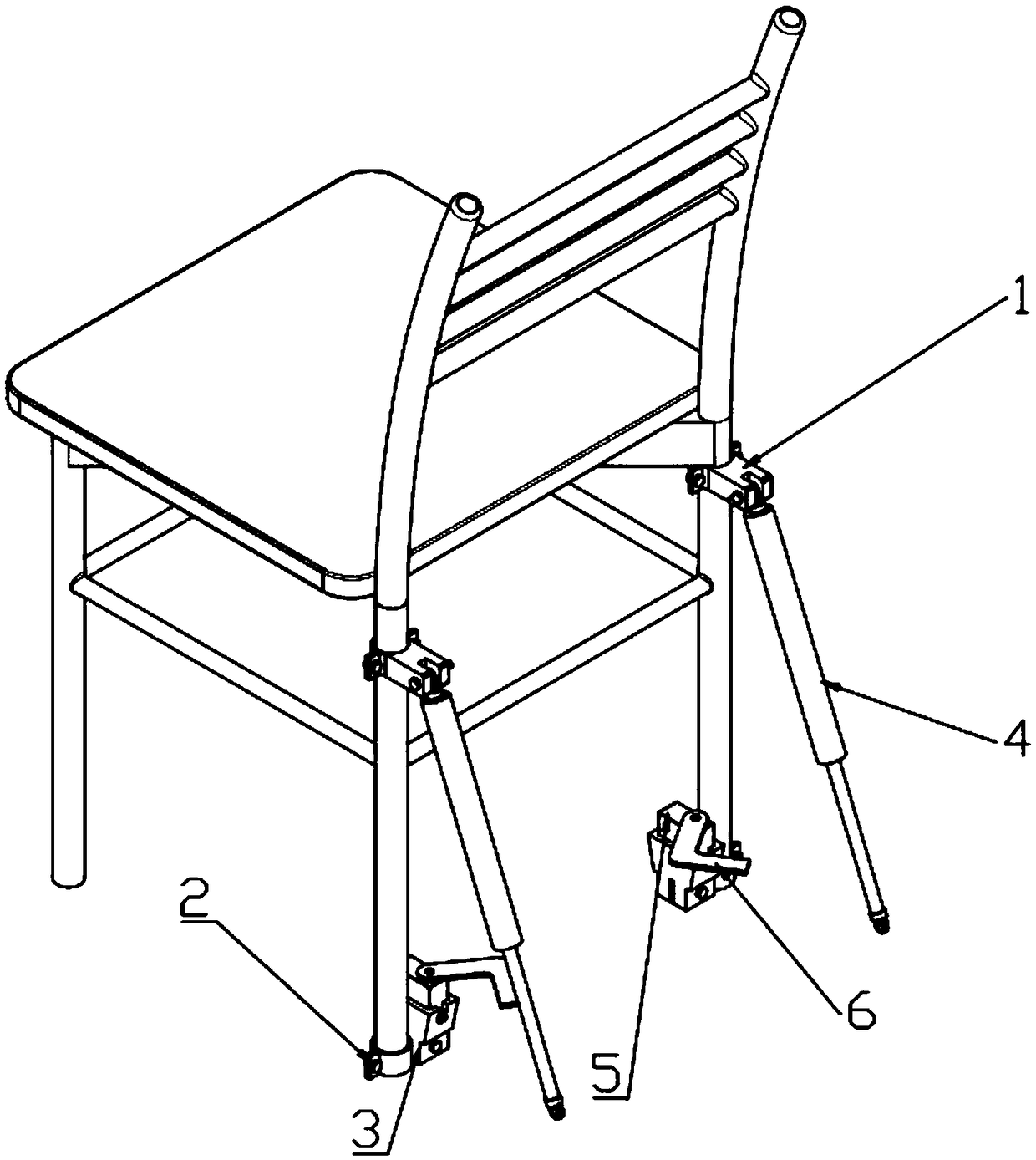 Seat anti-break support based on acceleration sensor