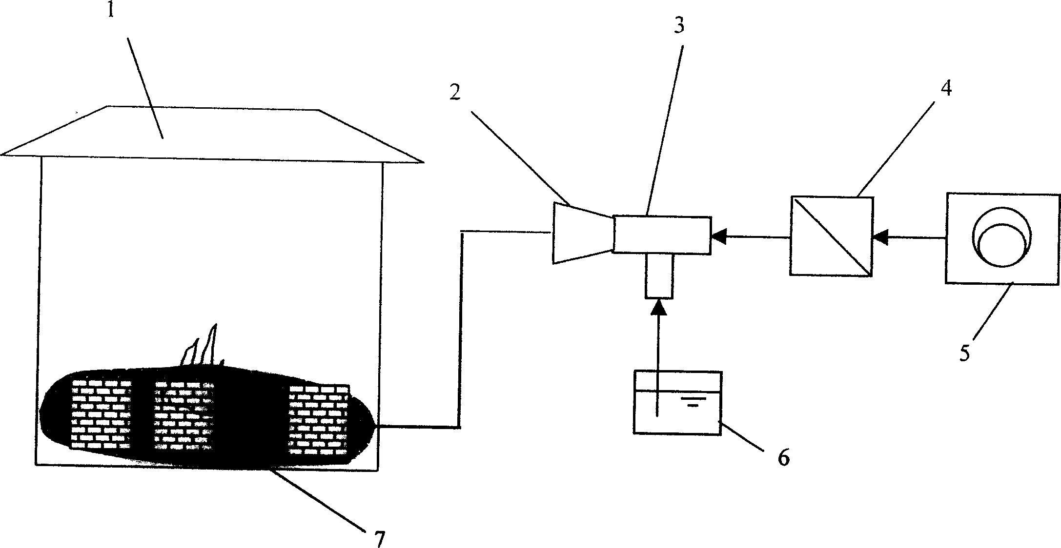 Extinguishing method and extinguisher