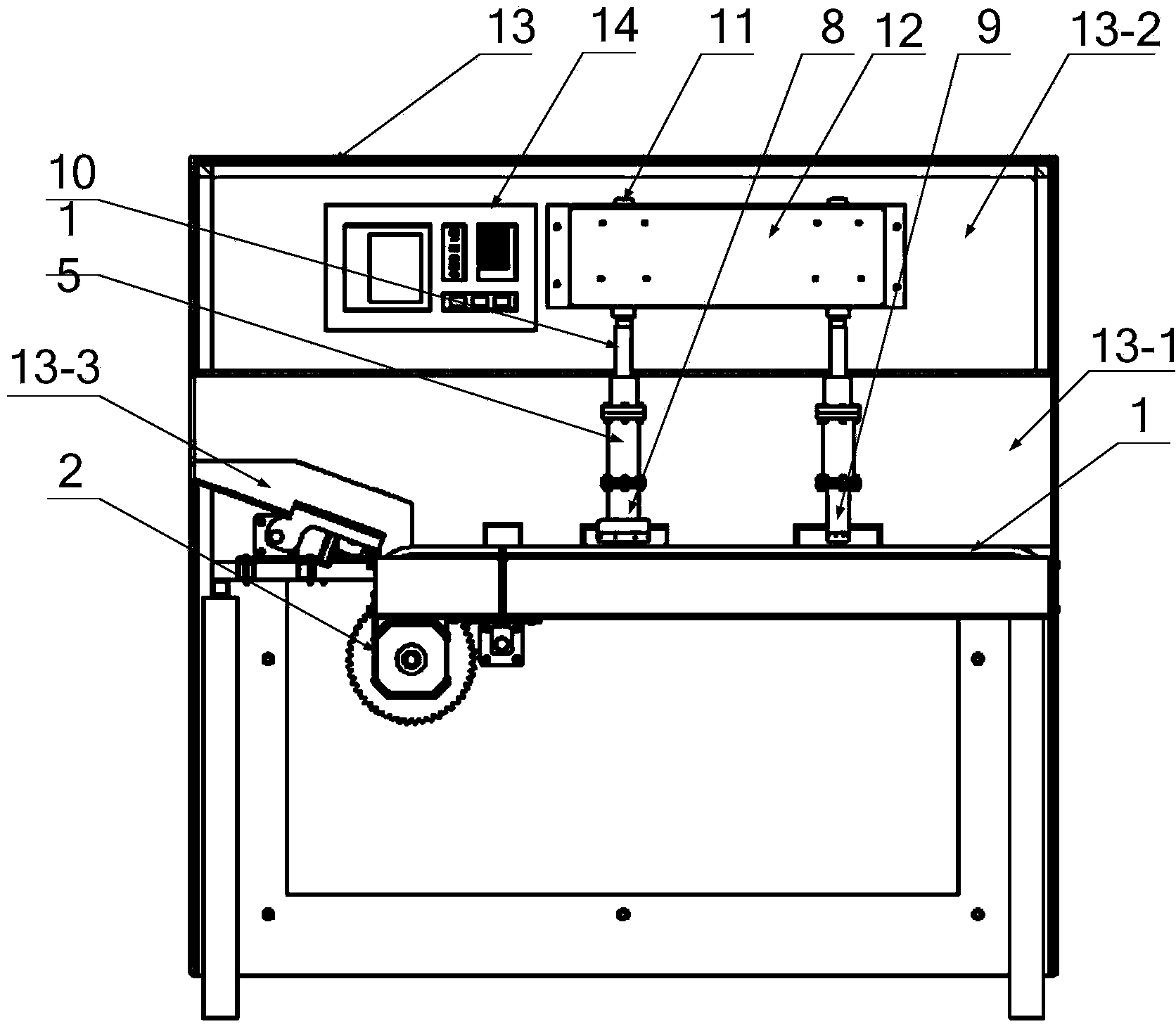 Pneumatic device for measuring internal diameter and external diameter of thin-wall bearing ring