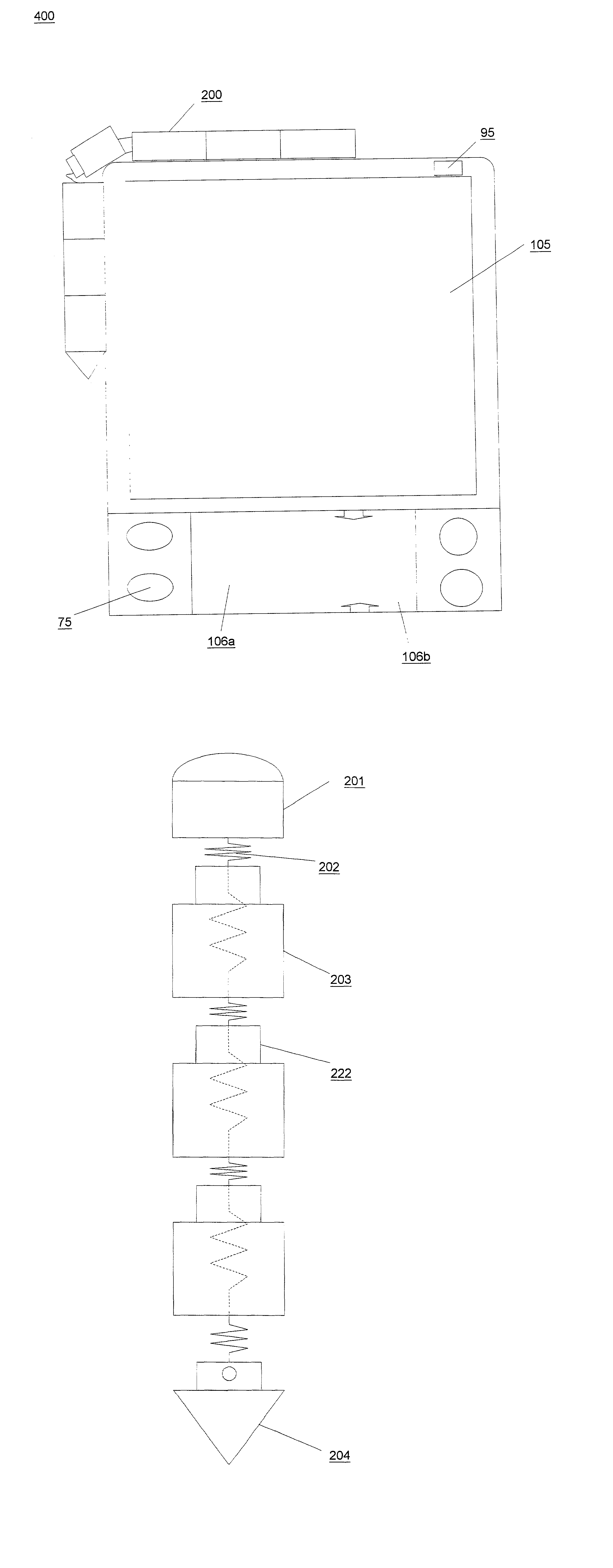 Bi-stable stylus for use as an input aid