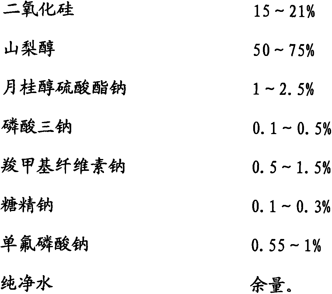 Essence containing natural snow pear extract and preparation method of toothpaste