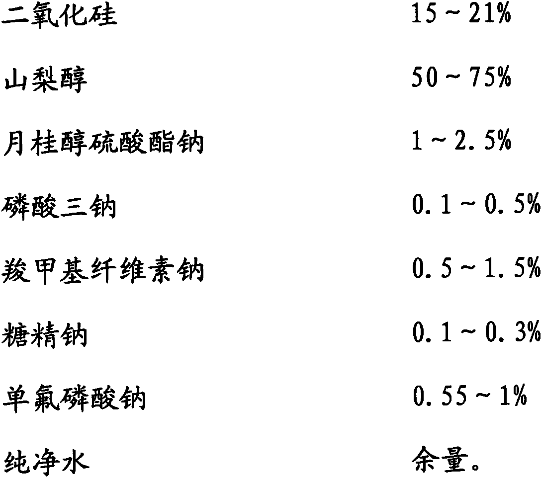 Essence containing natural snow pear extract and preparation method of toothpaste